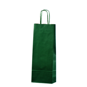 Rohelist värvi kraftpaberist kott ühele pudelile