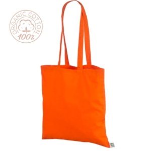 Oranži värvi orgaanilisest puuvillasest riidest kotid