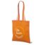Oranži värvi orgaanilisest puuvillasest riidest kotid personaalse trükiga