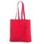 Punast värvi küljevoldiga riidest kott logo trükiga