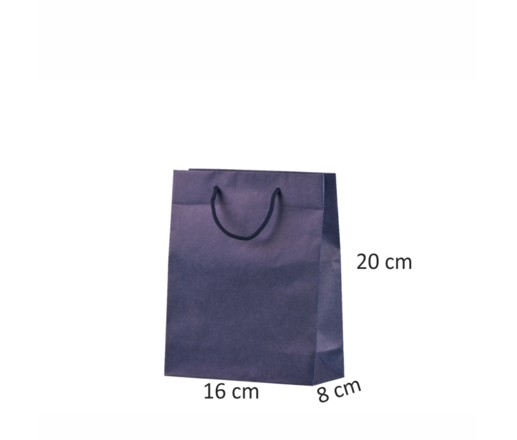 Sinist värvi käsitööna valmistatud kraftpaberist kotid 16x8x20