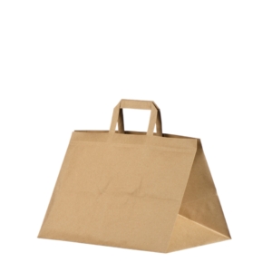 Pruun take away paberkott mõõtudega 35x23x25 cm